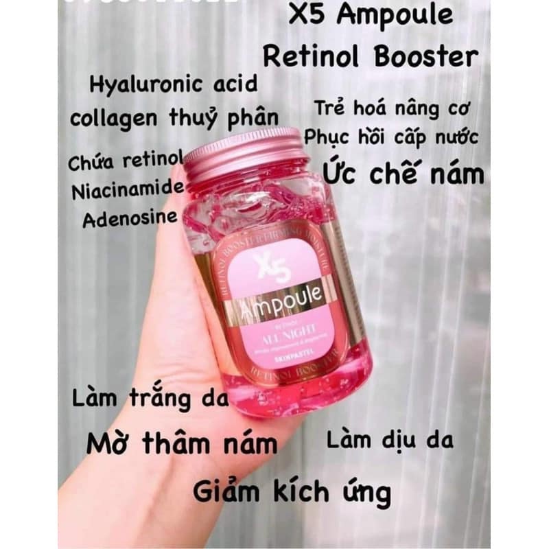 Serum Retinol Skinpastel Retinol Booster Apoule X5 All Night 250ml Cấp Ẩm Trẻ Hoá Da Hàn Quốc