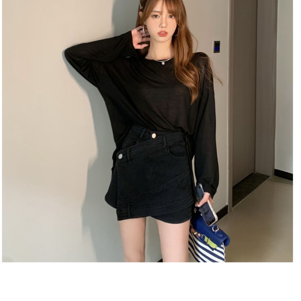 Áo Thun Tay Dài Dáng Rộng Mỏng Chống Nắng Phối Dây Cột Sau Lưng Thời Trang Mùa Hè Cho Nữ