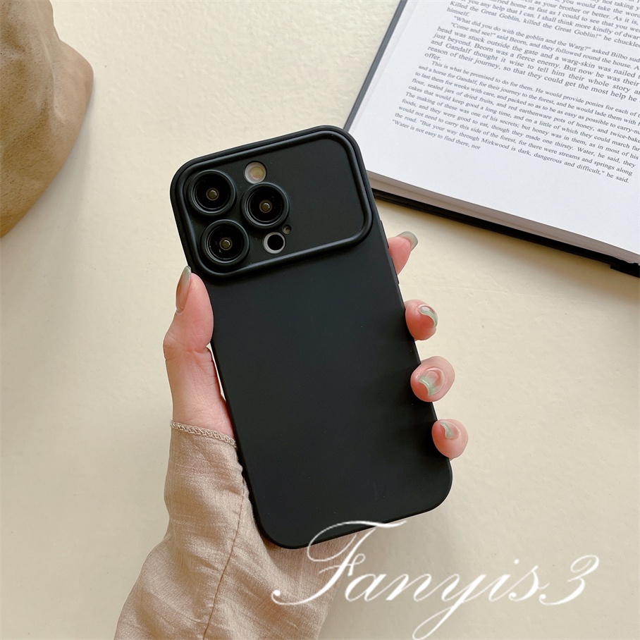 Ốp Điện Thoại Silicon Mềm Họa Tiết Cửa Sổ Lớn Màu Vàng Đen Cam Cho iPhone 14 13 12 11 Pro Max X XR Xs Max