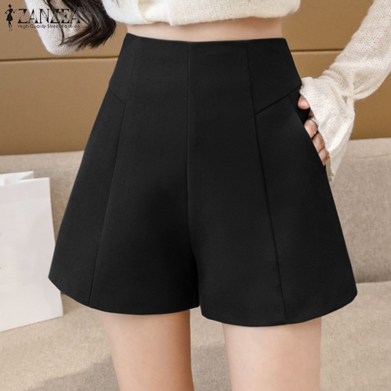 Quần short ZANZEA lưng cao thời trang cho nữ