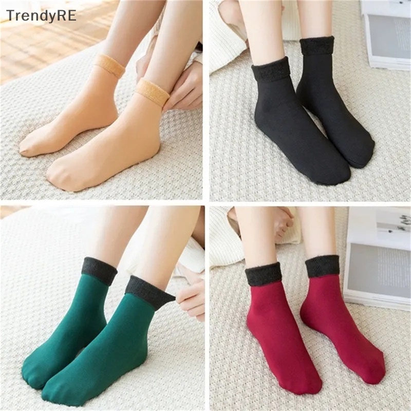 Đôi Vớ Ngủ Vải Nhung Dày Giữ Ấm Mùa Đông