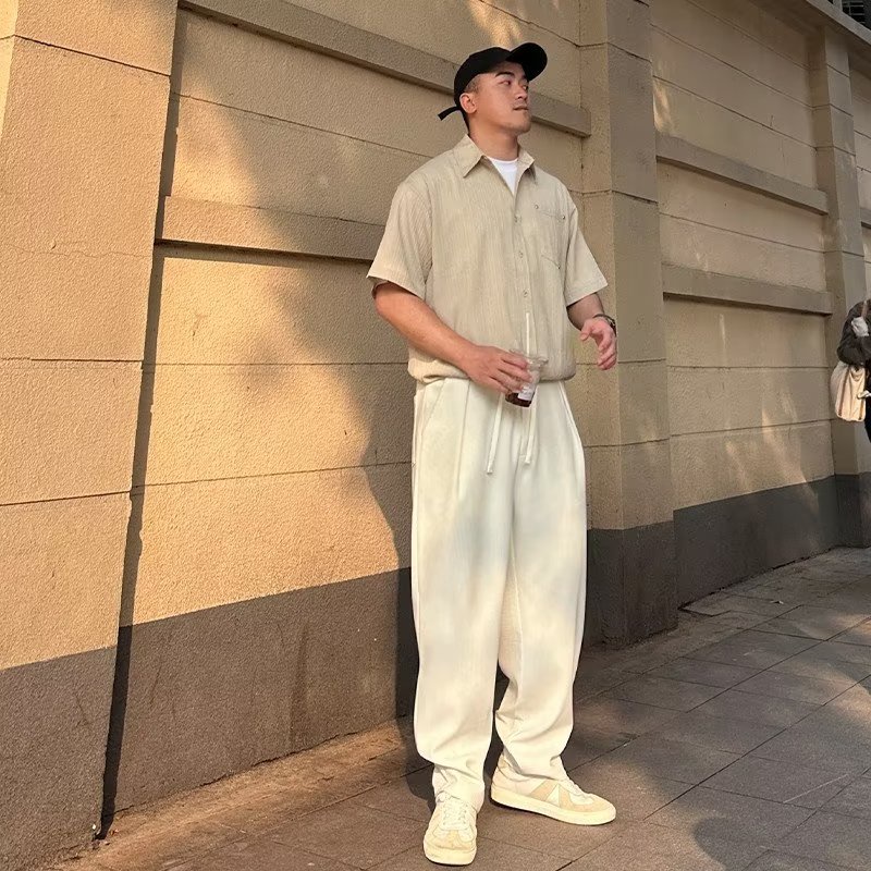 Áo Sơ Mi Tay Lỡ Thiết Kế Mới Thời Trang Mùa Hè Theo Phong Cách Hàn Quốc Cho Nam