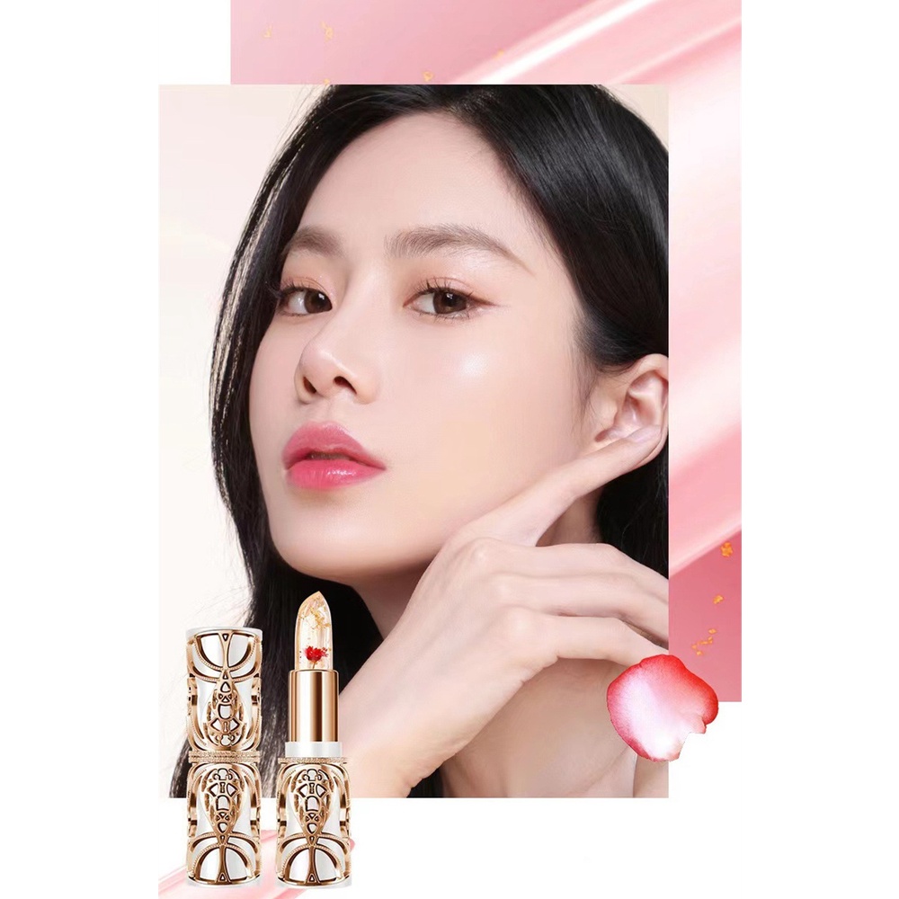 Hih Flower Crystal Jelly Son Môi Beauty Bright Magic Thay Đổi Nhiệt Độ Màu Son Dưỡng Ẩm Cánh Hoa Son Môi Dịu Dàng Fade Lip Lines Son Môi Và Son Bóng Săn Chắc Sinh Viên heby1