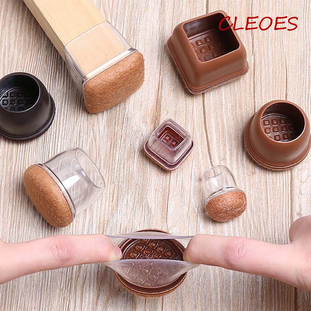Set 8 Miếng Đệm Chân Bàn Ghế Hình Vuông / Tròn Bảo Vệ Sàn Nhà