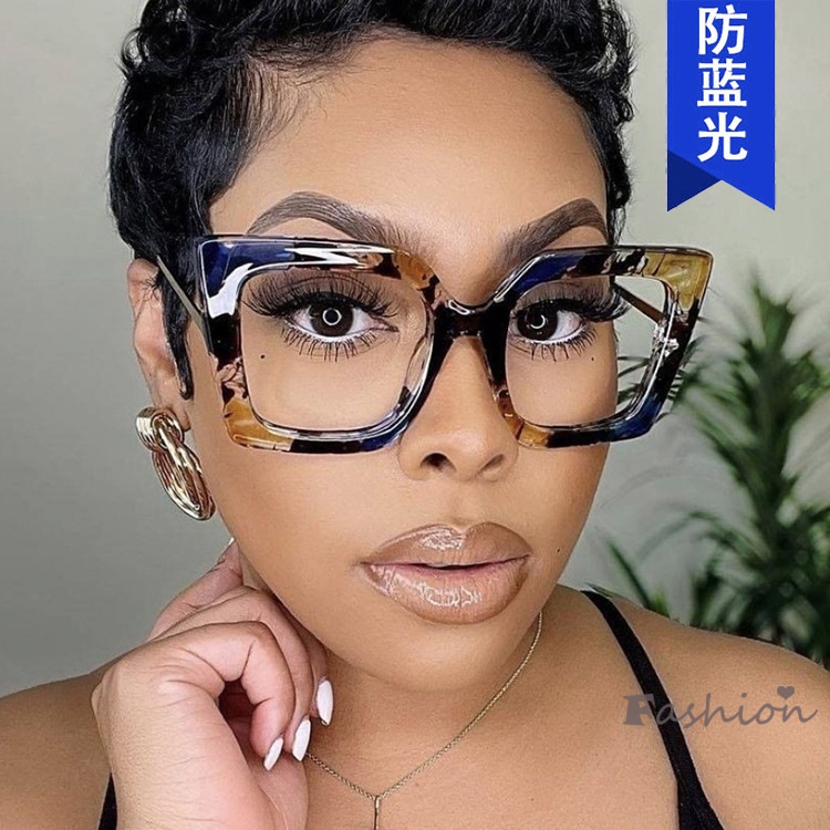 Mắt Kính Gọng Vuông Lớn Chống Ánh Sáng Xanh Thời Trang Mới Năm 2022 Phong Cách Âu Mỹ Cho Nữ