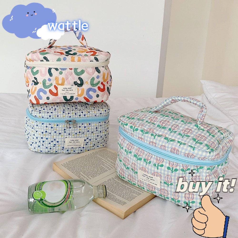 Túi Đựng Đồ Trang Điểm Họa Tiết Hoa Tiện Dụng Khi Đi Du Lịch