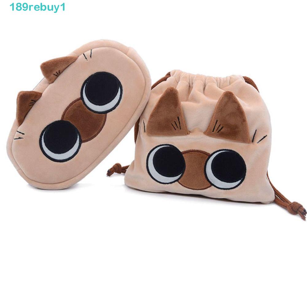 1 Mèo Nhồi Bông Dạng Dây Rút Đáng Yêu Cho Bé