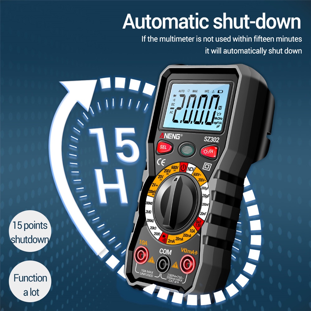 Đồng hồ vạn năng kỹ thuật số Voktta SZ301 SZ302 AC DC 220V