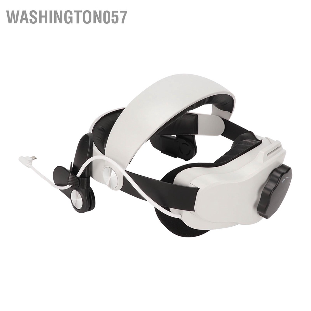 Washington057 Dây đeo đầu VR Miếng bọt biển có thể điều chỉnh tháo rời và Băng ABS dành cho Oculus Quest 2 Entertainment