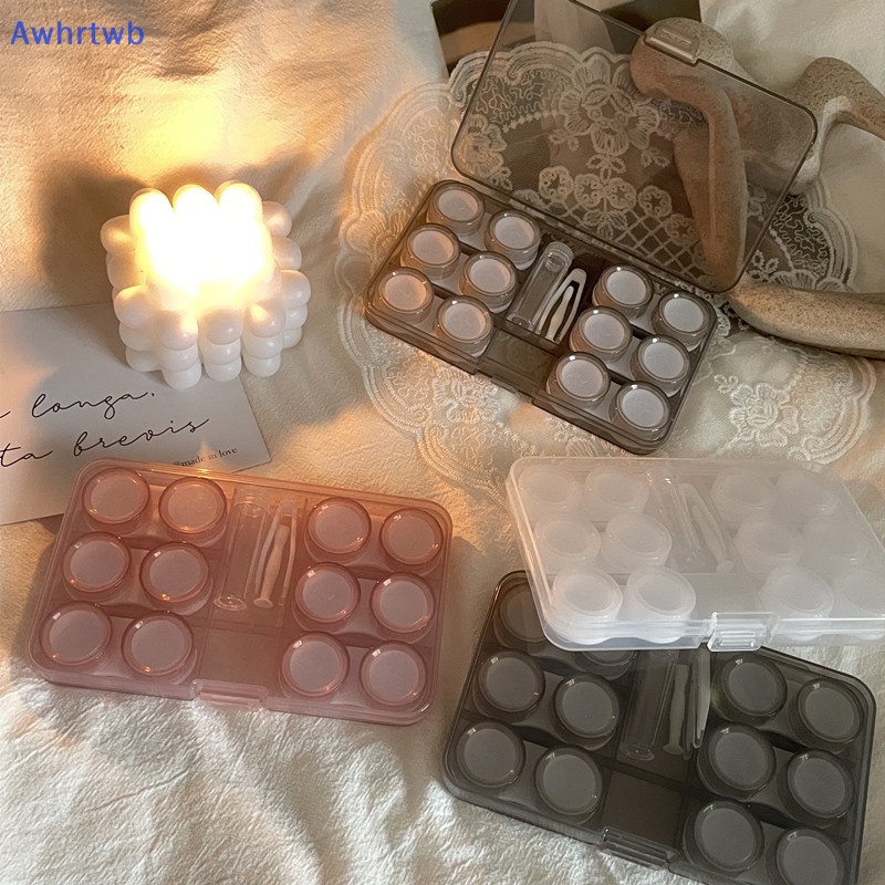 Set 6 Cặp Hộp Đựng Kính Áp Tròng / Dụng Cụ Trang Điểm Tiện Dụng Khi Đi Du Lịch Mới