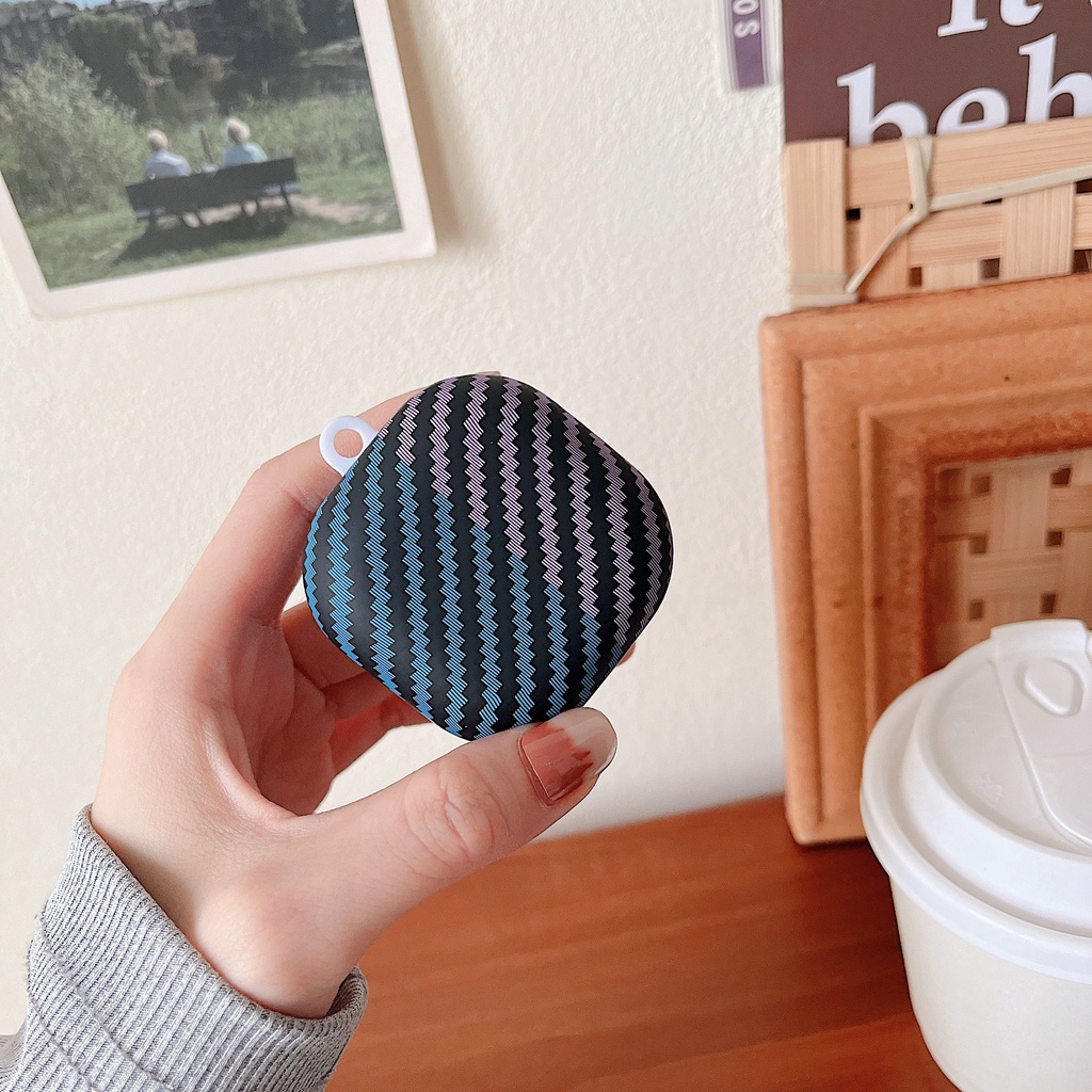 Vỏ Bảo Vệ Hộp Sạc Tai Nghe samsung galaxy Buds 2 / Buds Live / Buds FE / Buds2 Pro / Buds Pro Bằng pc Cứng Phối Sợi carbon Mặt Nhám Màu Tương Phản Thời Trang Sang Trọng Cho buds pro
