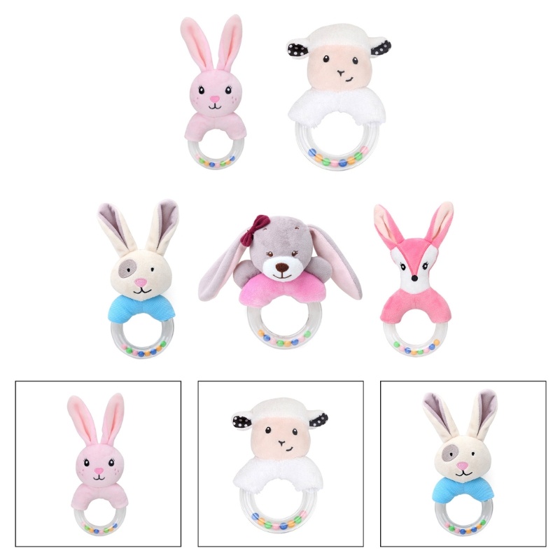 Lục Lạc Đồ Chơi Nhồi Bông Hình Động Vật Cho Bé Mọc Răng