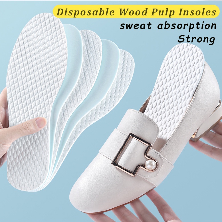 Đế Lót Giày Bằng Bột Gỗ Tự Nhiên Mỏng Thoáng Khí Thấm Hút Mồ Hôi Dùng Một Lần Cho Nam