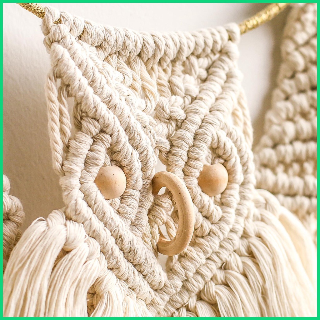 Dây Treo Tường Trang Trí Hình Chim Cú Phong Cách Boho