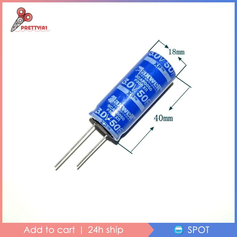 [Prettyia1] Tụ Điện Siêu Farad Condenser 3V 50F Di Động Cho Dự Án Điện Công Nghiệp Tự Làm