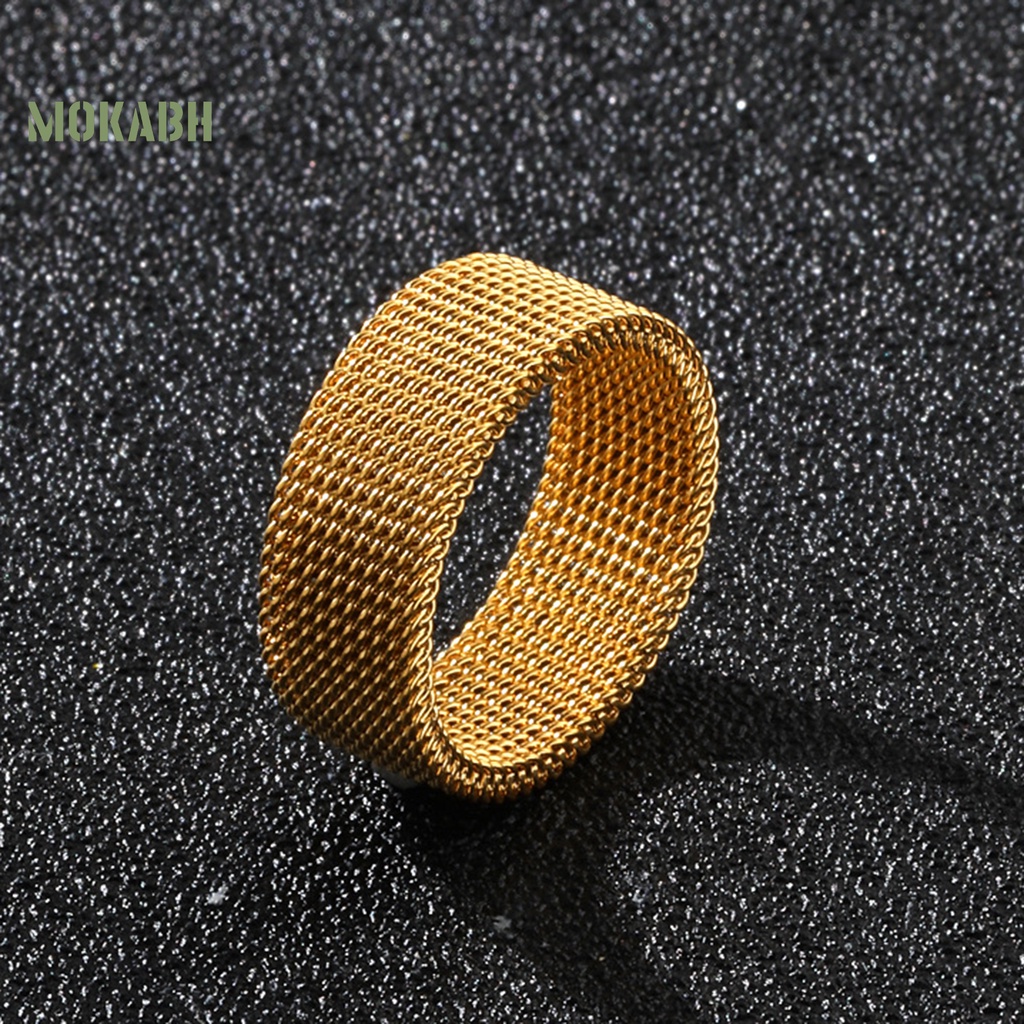 [Mới] Nhẫn Unisex Bằng Thép Không Gỉ Nhẹ Trang Trí Đơn Giản Màu Sắc Sống Động Không Dị Ứng Dễ Phối Đồ