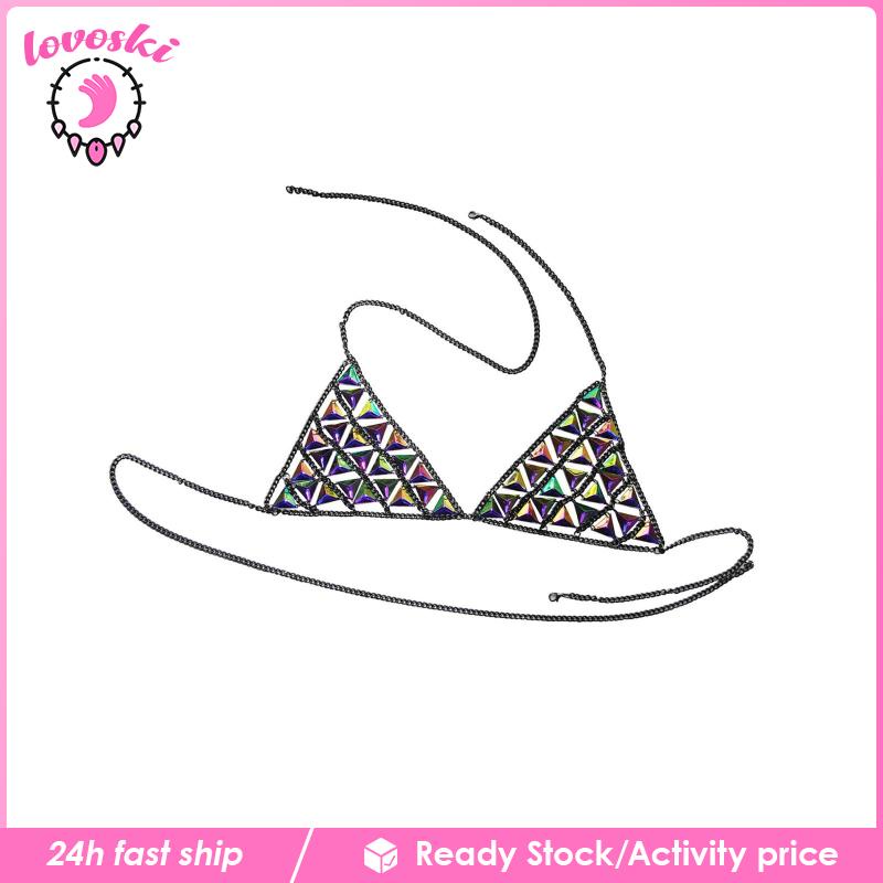 Áo Ngực Đính Kim Sa Lấp Lánh Phong Cách Bohemian Thời Trang Quyến Rũ Cho Nữ