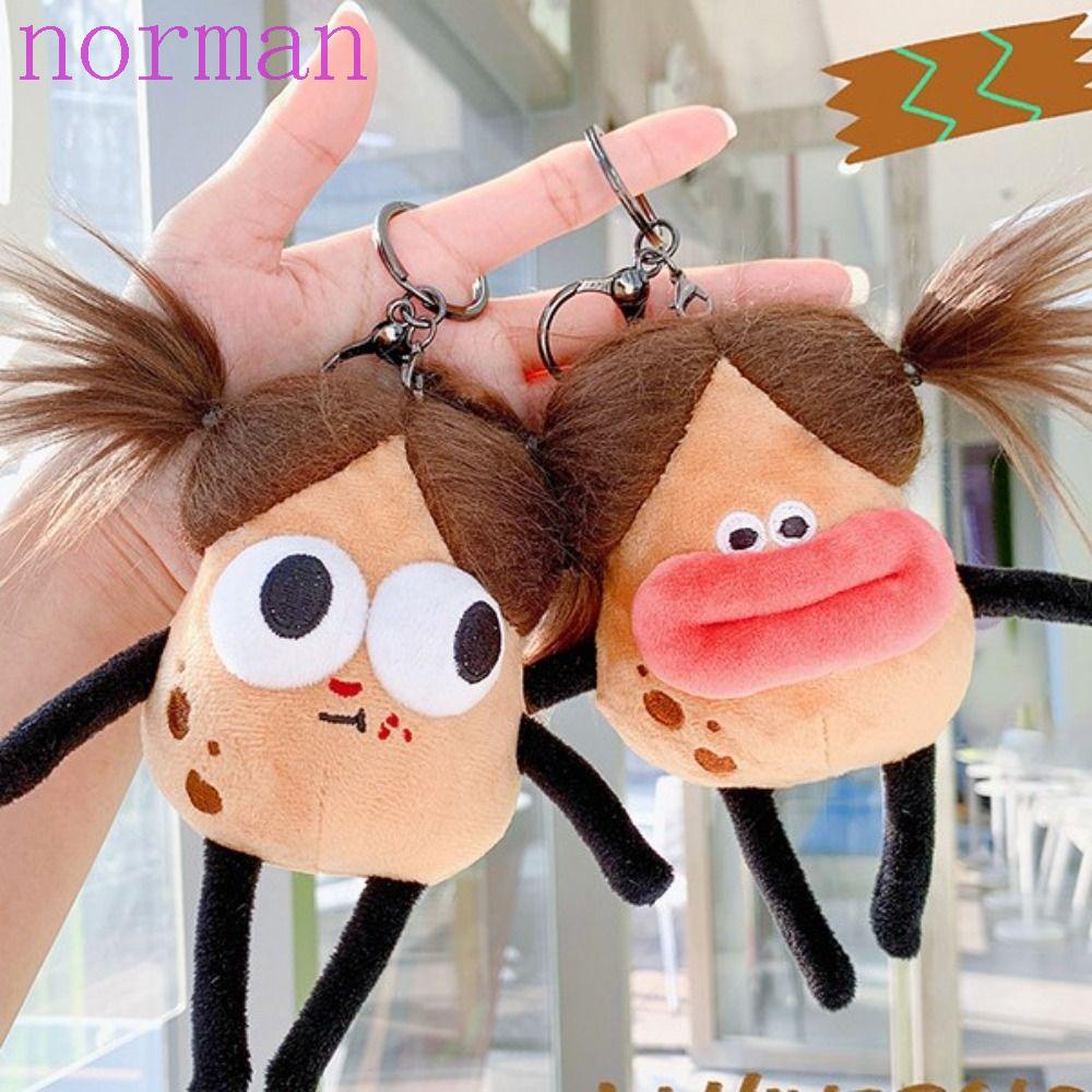 Norman Móc Khóa Mềm Mại Hình Đôi Mắt Nhồi Bông Miệng To Vui Nhộn Dùng Làm Quà Tặng