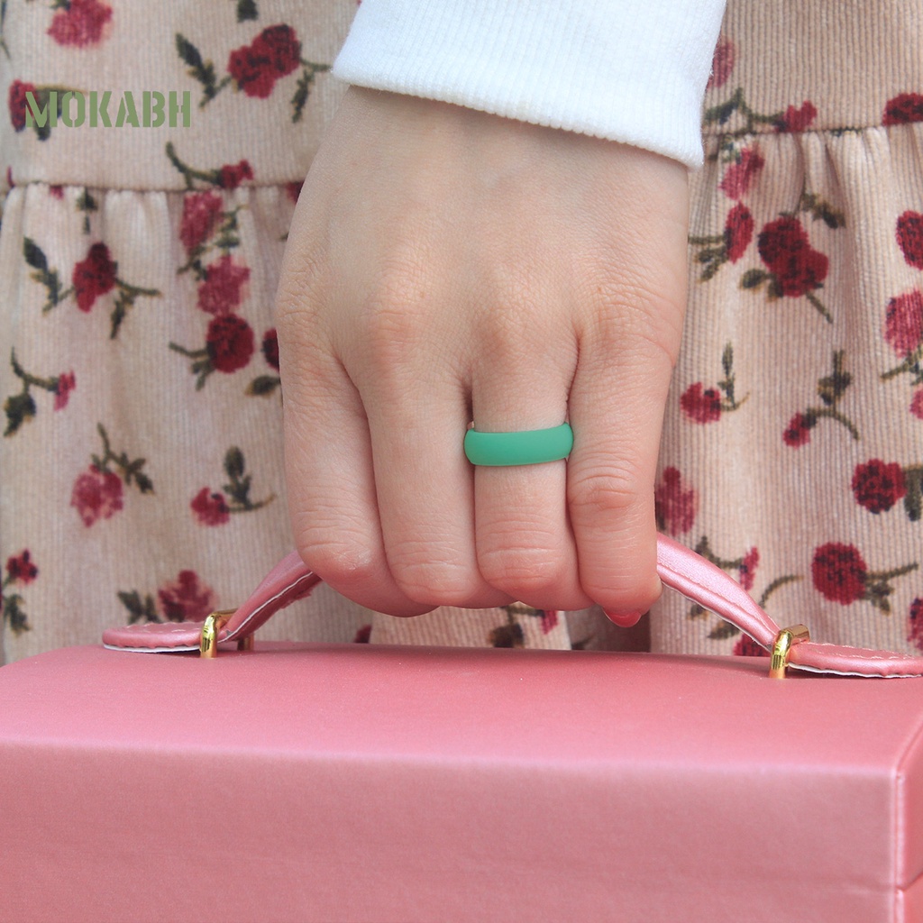 Set 10 Nhẫn Silicone Dẻo Lấp Lánh Linh Hoạt Trang Trí Đa Năng Cho Cặp Đôi