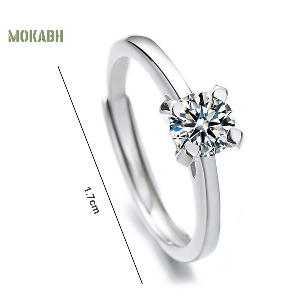 Nhẫn Đính Hôn Đính Đá Lấp Lánh Sang Trọng Dành Cho Nam Và Nữ