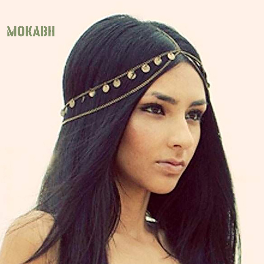 Chuỗi Dây Xích Tròn Nhiều Lớp Bằng Hợp Kim Đeo Đầu Phụ Kiện Múa Cho Nữ