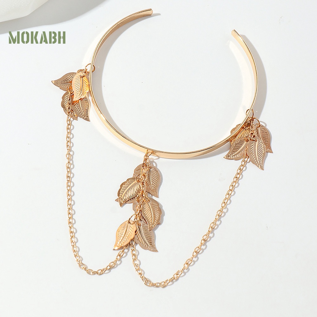 Vòng Đeo Cánh Tay Mở Điều Chỉnh Được Hình Lá Thời Trang Bohemian