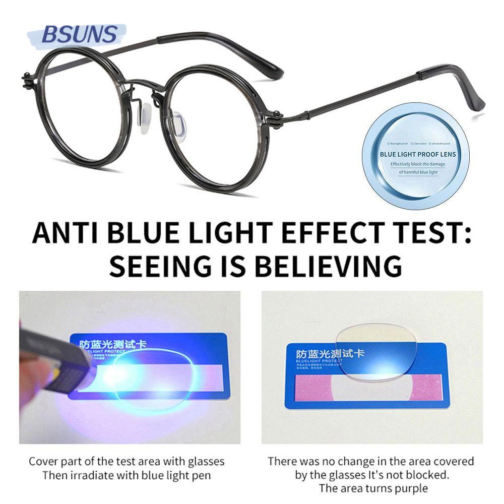 Mắt Kính Chống Ánh Sáng Xanh Gọng Kim Loại Thiết Kế Nhỏ Gọn Thời Trang Cho Văn Phòng