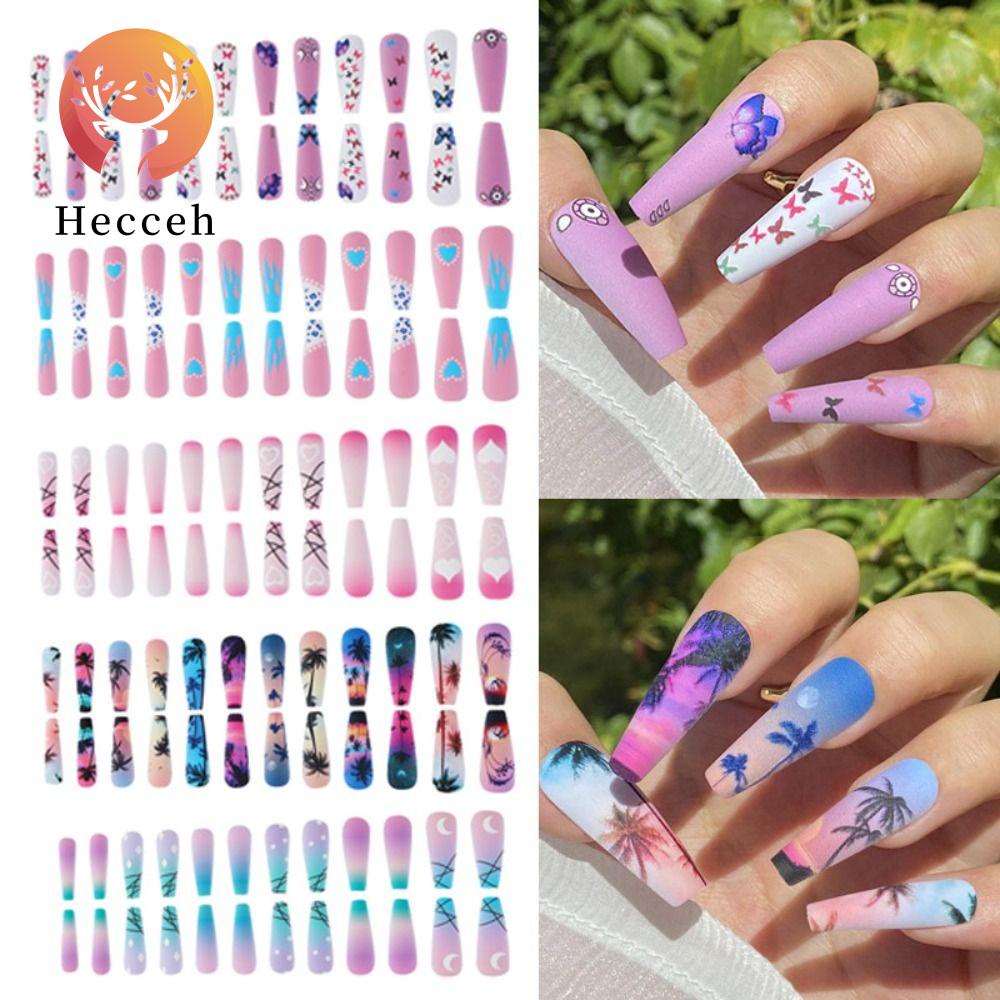 Set 24 Móng Tay Giả Dạng Nhấn Tiện Lợi