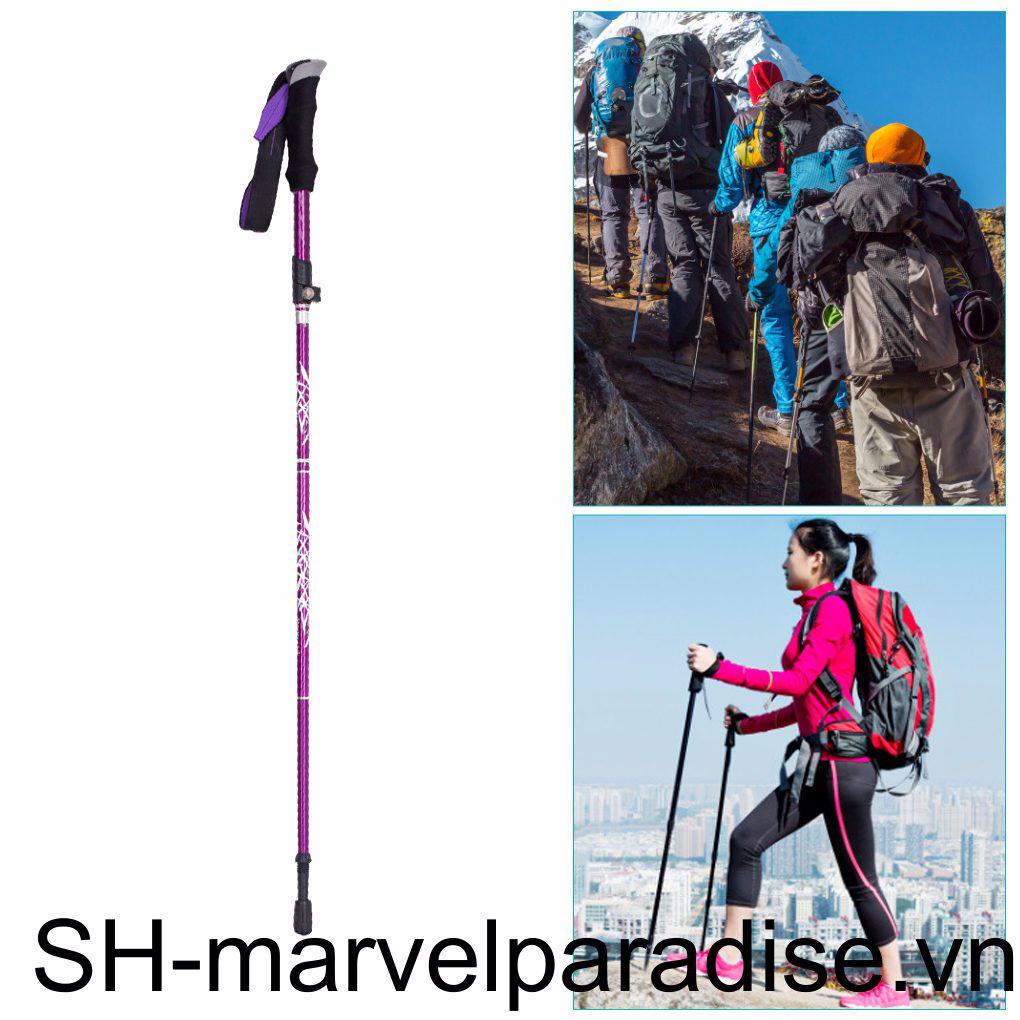 Gậy Leo Núi Gấp Gọn 5 Phần Chống Trượt Dễ Dàng Sử Dụng
