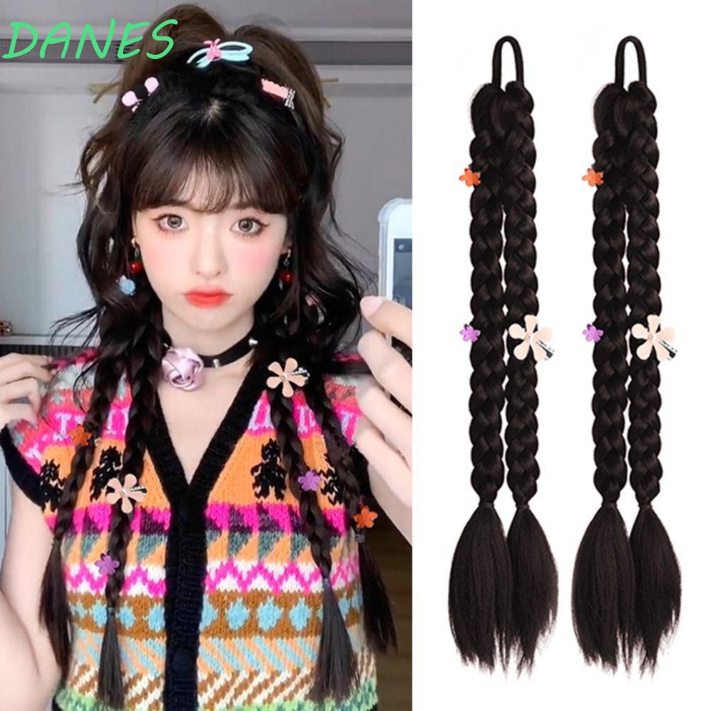 Tóc Giả Thắt Bím Co Giãn Vô Hình Dễ Thương Cho Nữ