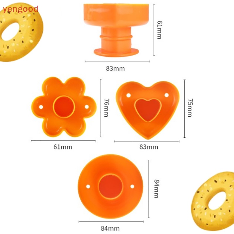 Set 3 Khuôn Cắt Bánh Donut Bằng Nhựa Cấp Thực Phẩm