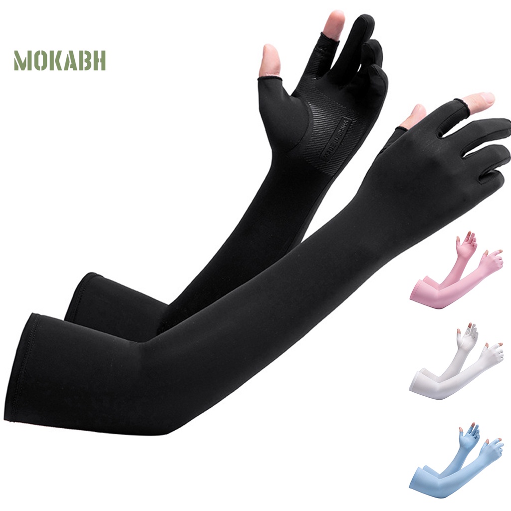 1 Đôi Găng Tay Chống Nắng Độ Co Giãn Cao Chống Trượt Có Thể Chạm Màn Hình Cảm Ứng