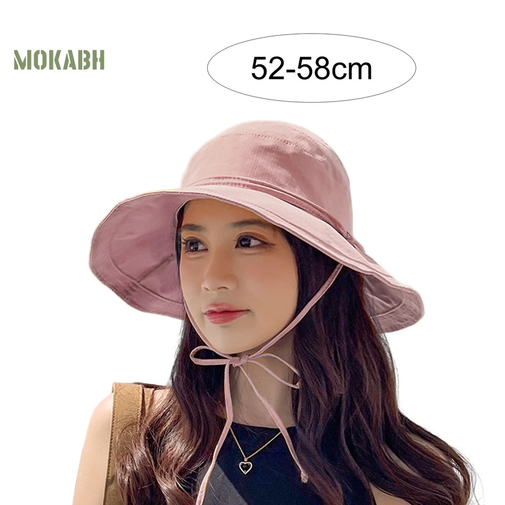Nón Rộng Vành Hở Chóp Chống Tia UV Chống Gió Màu Sắc Đơn Giản Dành Cho Nữ