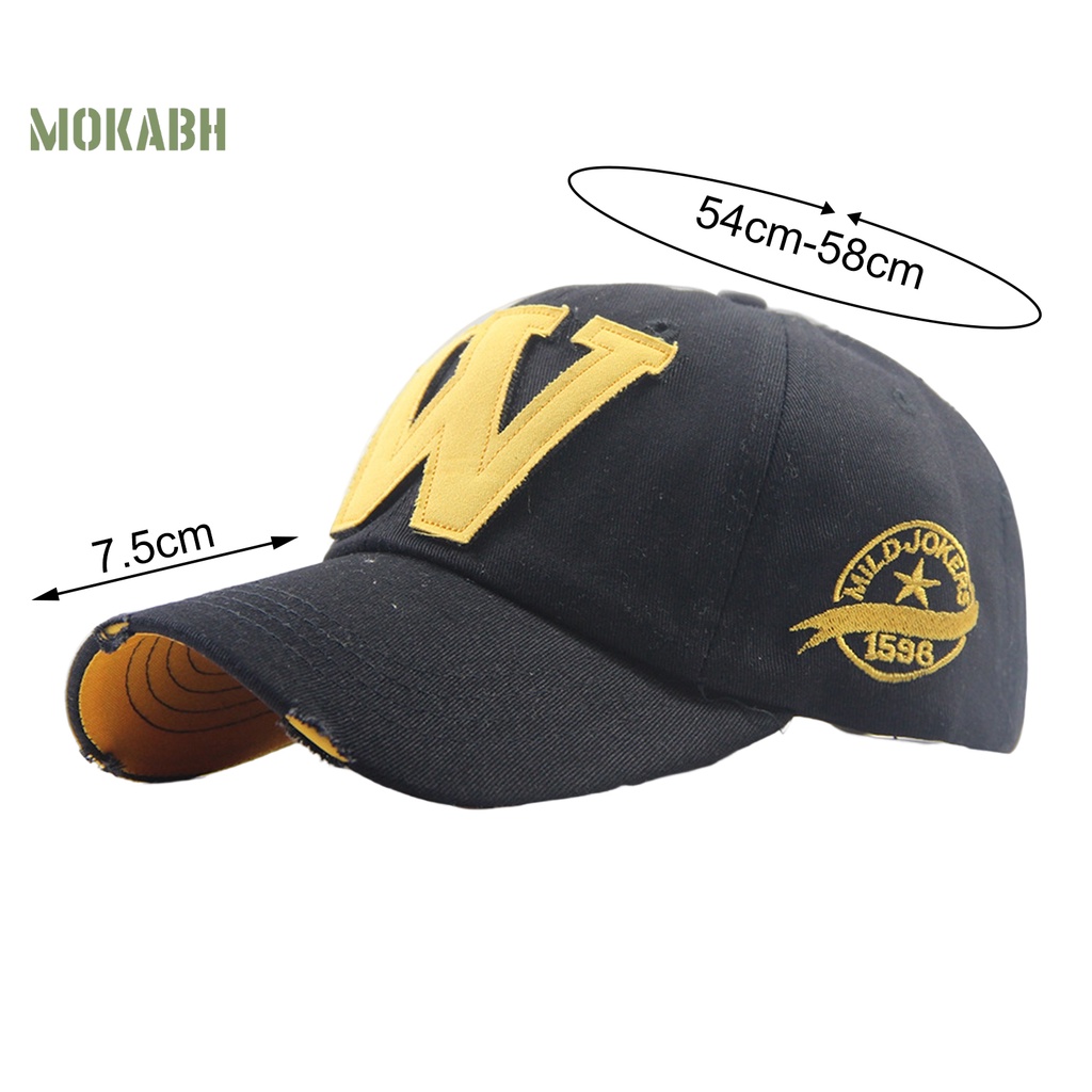 [Mok Abh] Mũ Lưỡi Trai Cotton Siêu Nhẹ Thoáng Khí Chống Nắng Dễ Mặc Hàng Ngày Có Vành Rộng Có Thể Điều Chỉnh