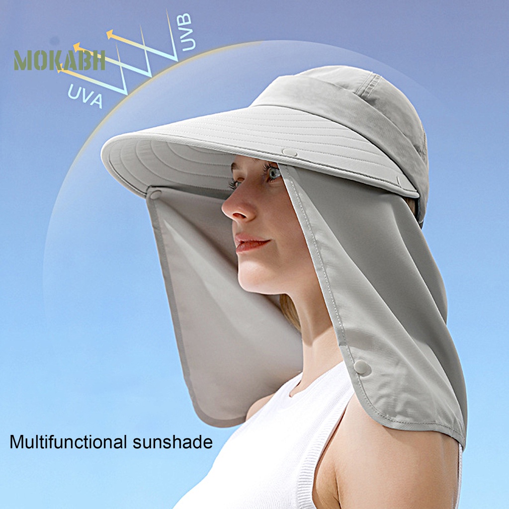 Nón Rộng Vành Chống Tia UV Màu Sắc Đơn Giản Có Thể Tháo Rời Tiện Dụng