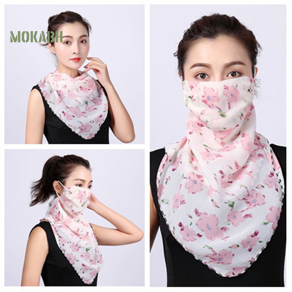 Khẩu Trang Chống Tia UV Chống Bụi Họa Tiết Hoa Dùng Khi Lái Xe Thể Thao Ngoài Trời Dành Cho Nữ
