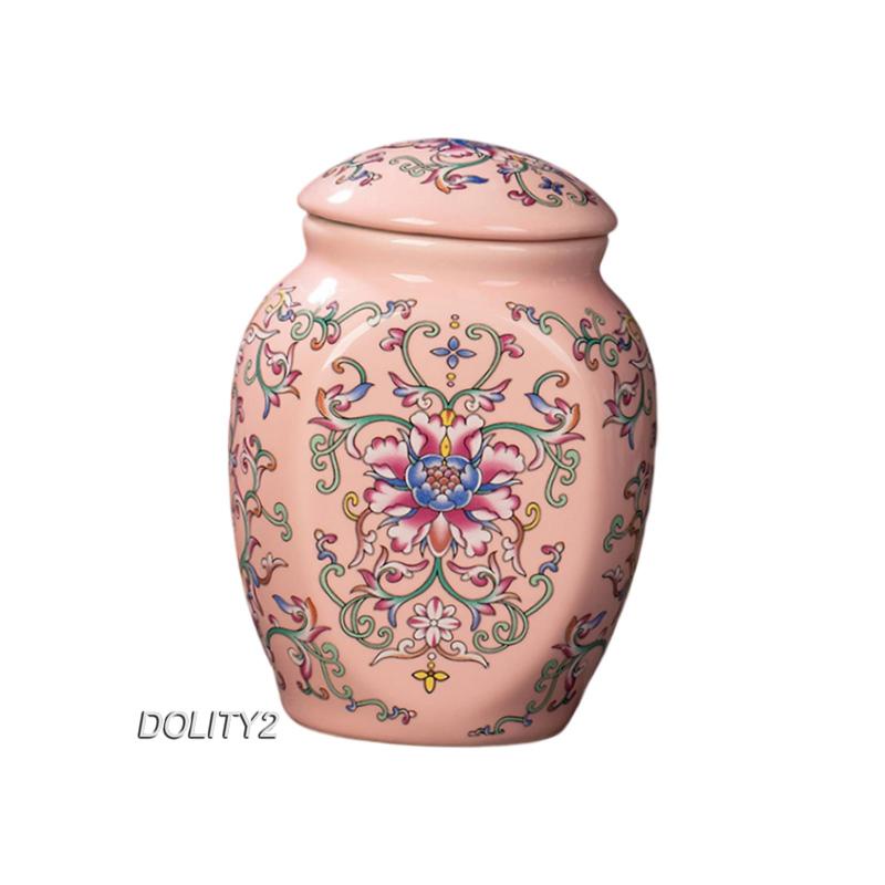 [Dolity2] Lọ Gốm Đựng Trà / Gừng Có Nắp Đậy Sắp Xếp Gọn Gàng Cho Phòng Kh