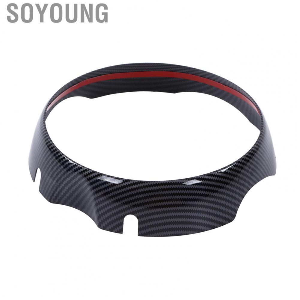 Soyoung Screen Frame Trim  Scratch UV Covers Colorfast Carbon Fiber Style Lightweight for Car