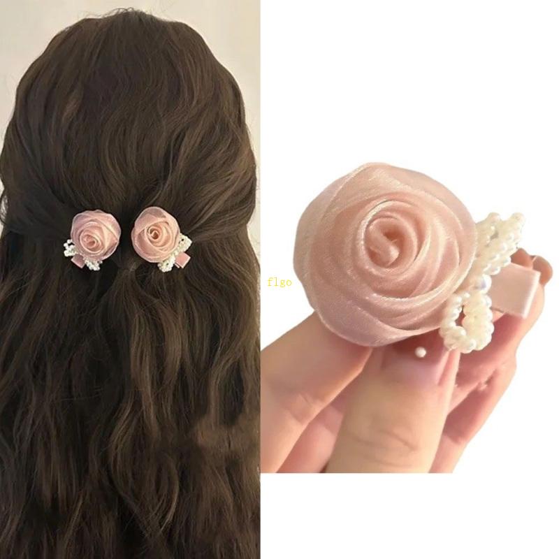 Kẹp Tóc Hoa Hồng Mini Đa Năng Ngọt Ngào Cho Nữ