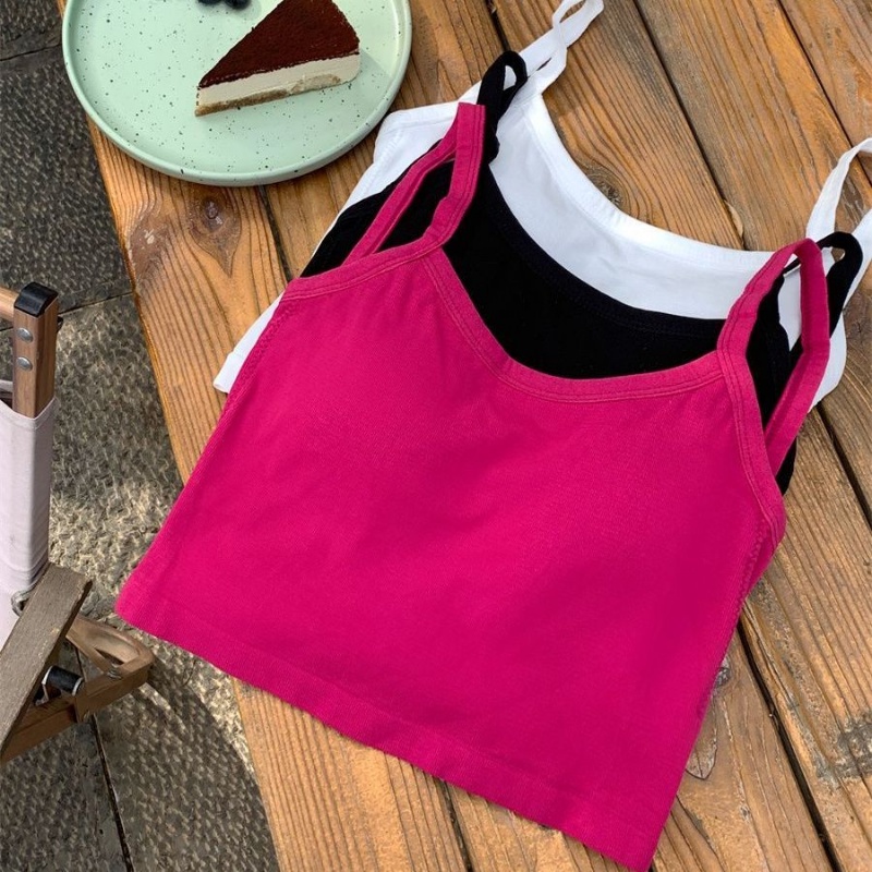 Áo Hai Dây Có Mút Đệm Ngực Thời Trang Mùa Hè Quyến Rũ Cho Nữ