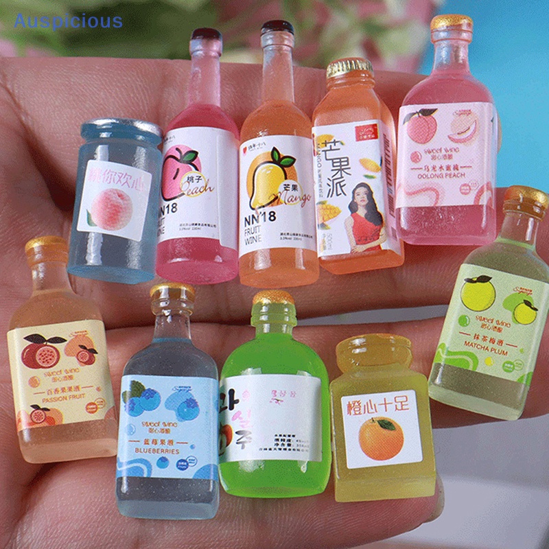 Bộ 3 Mô Hình Đồ Chơi Bình Rượu Mini Bằng Nhựa Resin Phát Sáng Trong Đêm Trang Trí Điện Thoại