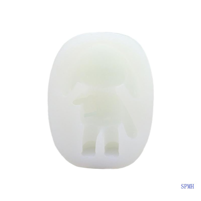 Khuôn Silicone Làm Bánh &amp; Xà Phòng Hình Thỏ 3D DIY