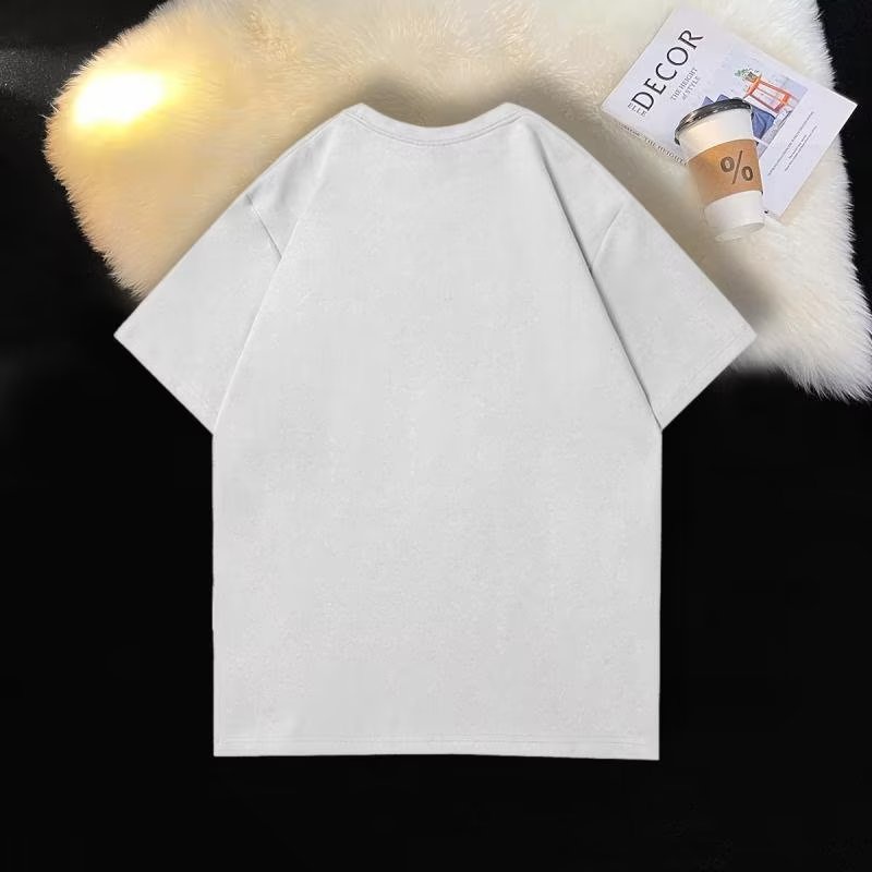Áo Thun Da Lộn Tay Ngắn Dáng Rộng Thời Trang Mùa Hè Cho Nam