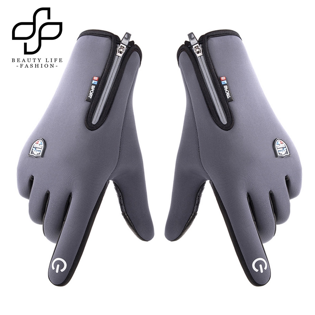 1 Đôi Găng Tay Đạp Xe Chống Nước Đa Năng Có Thể Chạm Màn Hình Cảm Ứng