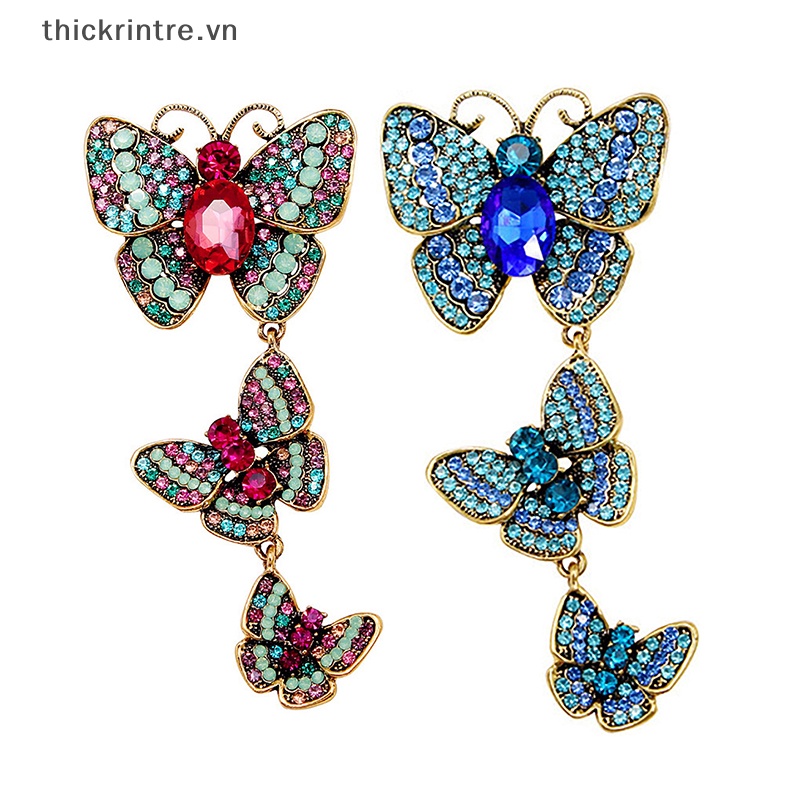 Ghim Cài Áo Hình Bướm Đính Đá Thời Trang Cho Nữ
