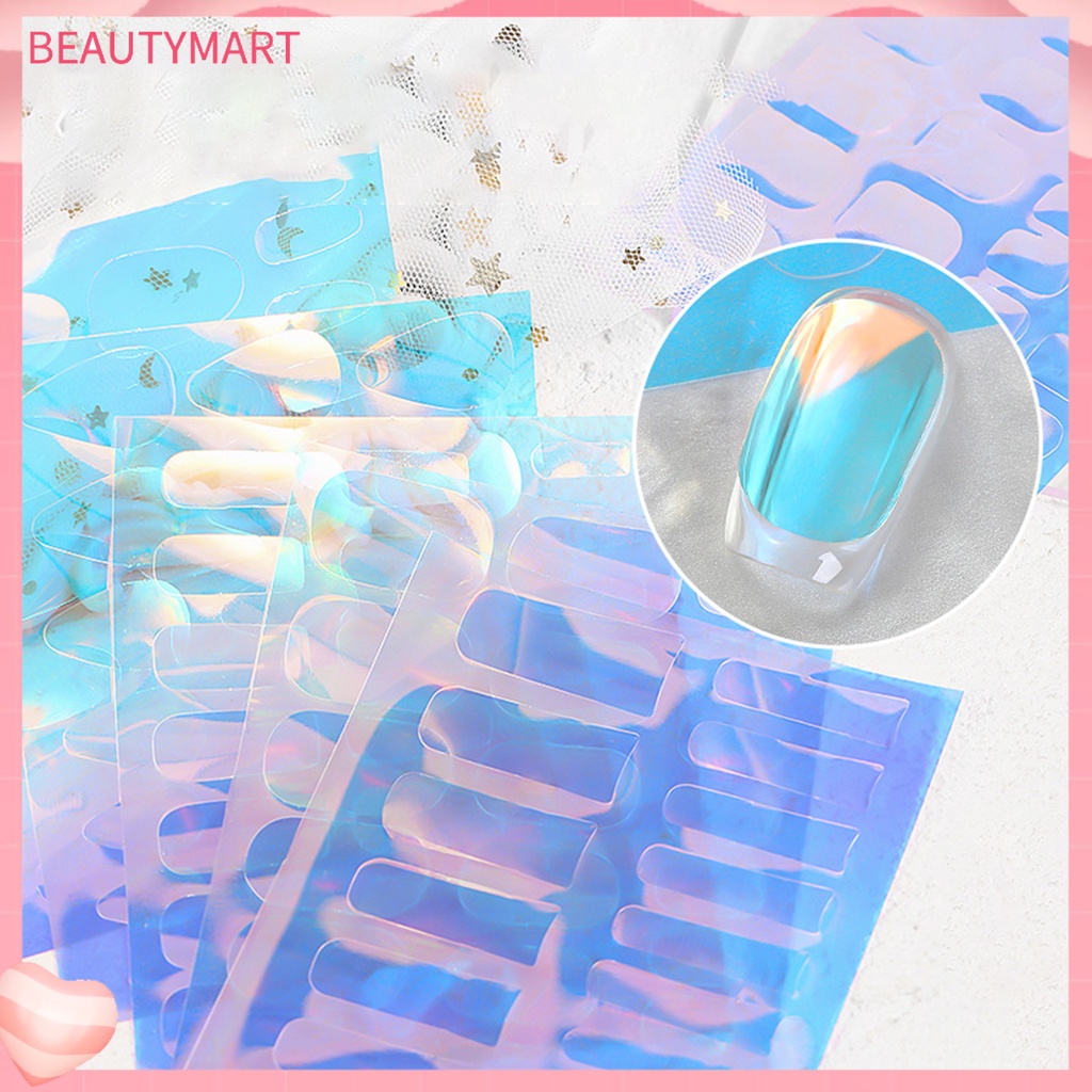 Miếng Dán Trang Trí Móng Tay Bằng PVC Mỏng Nhẹ Màu Aurora