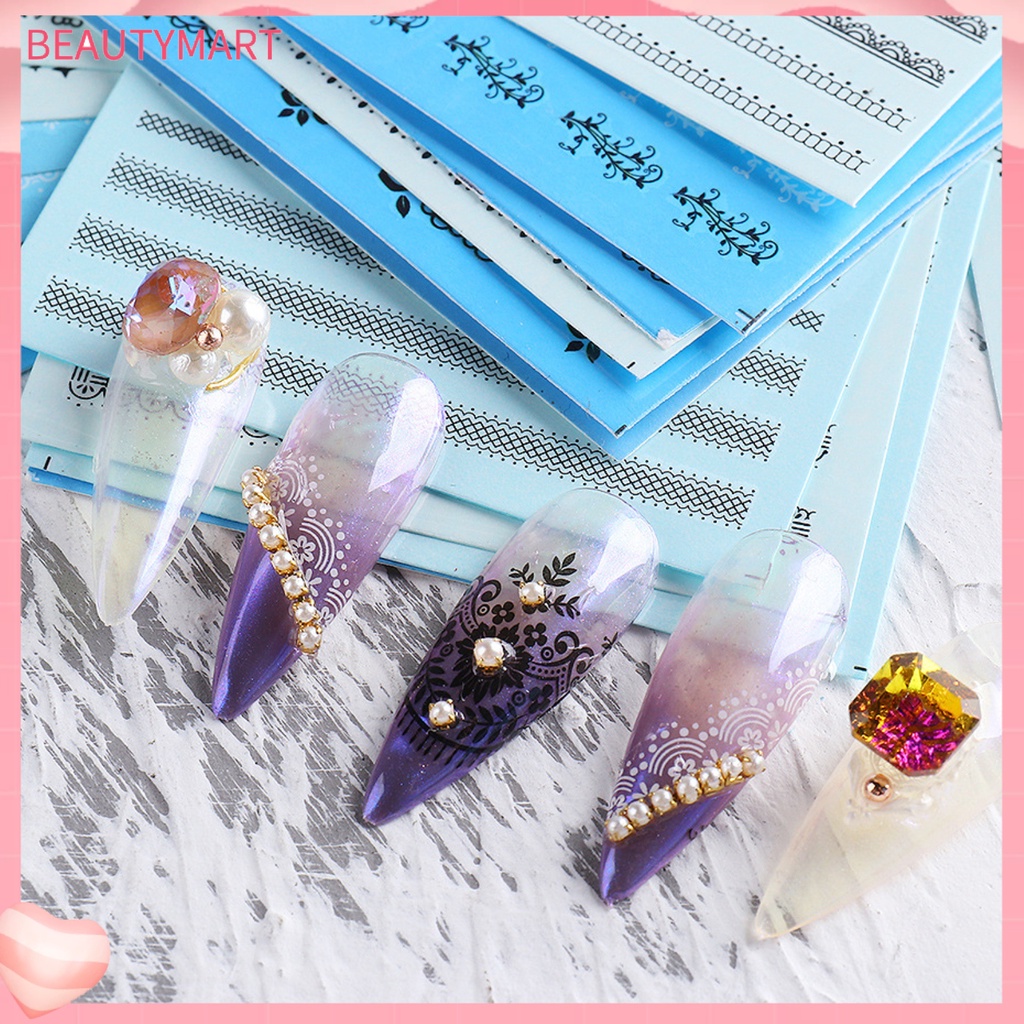 Set 24 Miếng Dán Trang Trí Móng Tay Nhiều Màu Sắc DIY Dành Cho Nữ