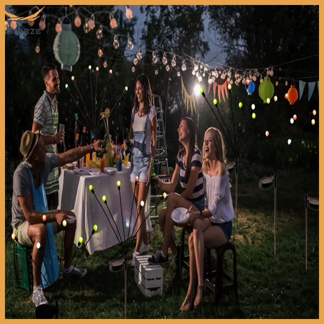 Bộ 2 Đèn Trang Trí Sân Vườn 6 Đầu Sử Dụng Năng Lượng Mặt Trời