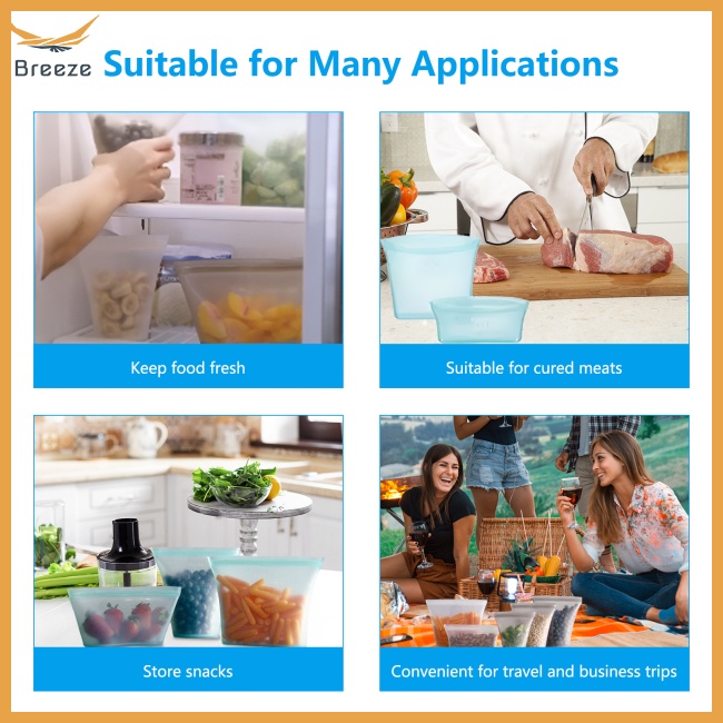 Bộ 8 Tô Silicone Đựng Thực Phẩm Có Thể Tái Sử Dụng