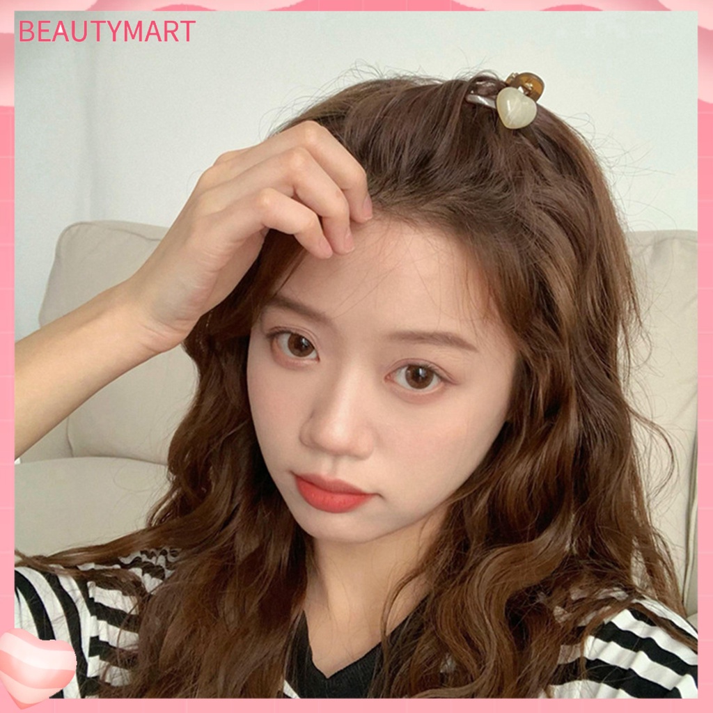 Kẹp Tóc Càng Cua Chống Trượt Kết Cấu Đá Hình Trái Tim Thanh Lịch